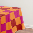 Search for pink and orange tablecloths Check