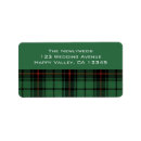 Search for plaid wedding return address labels Tartan