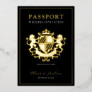 Search for black and gold foil wedding invitations Boarding pass