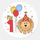 Search for lion first birthday stickers Yellow