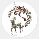 Search for round deer stickers Xmas
