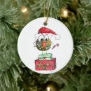 Search for bird christmas tree decorations Red