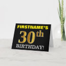 Search for black and gold 30th birthday cards 30 years old