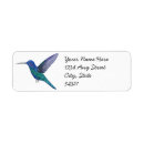 Search for hummingbird return address labels Turquoise