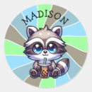 Search for cartoon raccoons stickers Cute