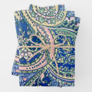 Search for blue paisley wrapping paper Vintage