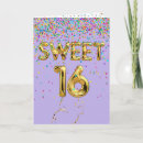 Search for purple sweet 16 birthday cards 16th