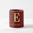 Search for gold letter e mugs Modern