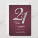 Search for maroon 21st birthday invitations Elegant