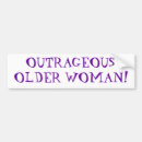 Search for older bumper stickers Woman