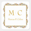 Search for watercolor floral wedding stickers White