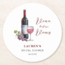 Search for bridal shower coasters Vino before vows