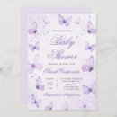Search for purple baby girl shower invitations Elegant