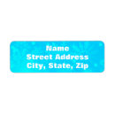 Search for blue snowflakes return address labels Turquoise