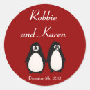 Search for penguin wedding stickers Couple