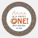 Search for doughnut stickers Sweet one birthday
