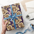 Search for deep purple wrapping paper Gold