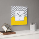 Search for grey and yellow clocks White