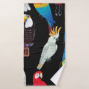 Search for parrot bath towels Hand drawn