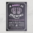 Search for is brewing baby girl shower invitations Chalkboard