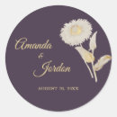Search for plum and gold wedding stickers For her