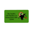 Search for flying witch return address labels Witch on broom