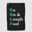 Search for novelty golf towels Black and white