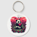 Search for panda love key rings Heart