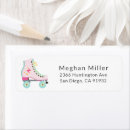 Search for roller skating return address labels Pink