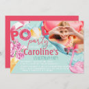Search for girls pool party invitations Hot pink