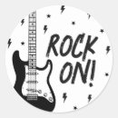 Search for rock and roll stickers Black and white
