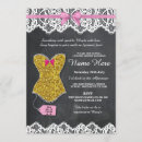 Search for pink and gold lingerie party invitations Shower