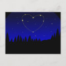 Search for heart stars postcards Night sky