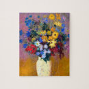 Search for famous flower paintings puzzles Still life