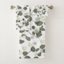Search for green leaves bath towels Nature