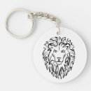 Search for black white lion key rings Animal