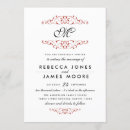 Search for red flourish invitations Elegant