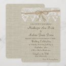 Search for burlap and lace wedding invitations Western