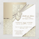 Search for vintage anniversary invitations Cream