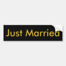 Search for just married bumper stickers Black