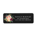 Search for fall flower return address labels Burgundy