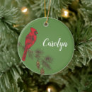 Search for cardinal bird christmas tree decorations Pine