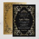 Search for princess sweet 16 invitations Gold