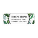 Search for tropical palm tree return address labels Botanical