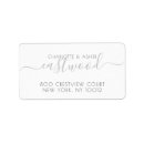 Search for wedding grey return address labels Typography