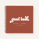 Search for retro wedding guest books Terracotta