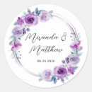 Search for purple watercolor wedding stickers Florals