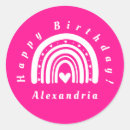 Search for bright pink monogram stickers Typography