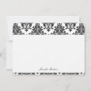 Search for damask note cards Black