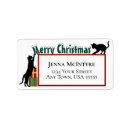 Search for kitty return address labels Merry christmas